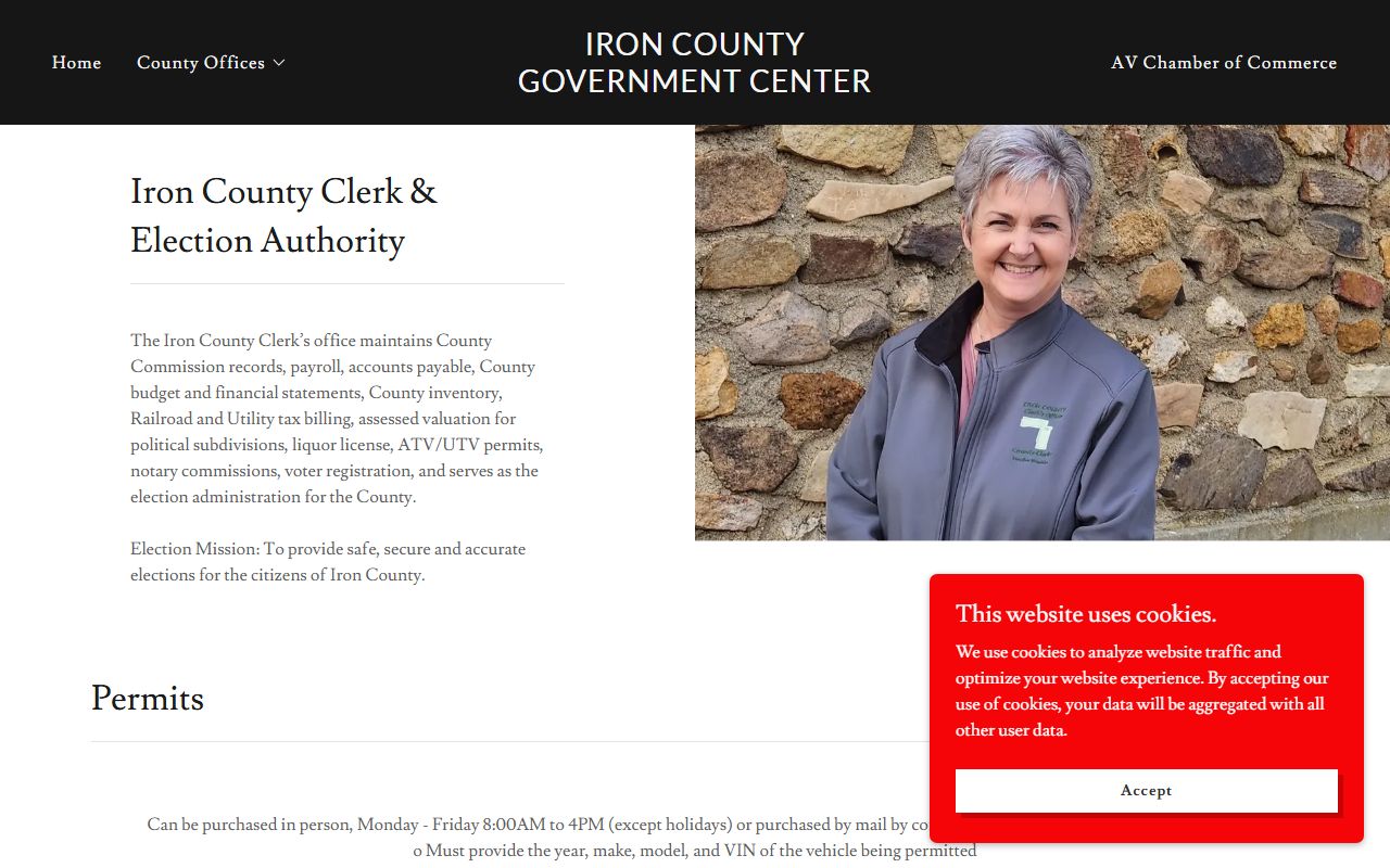 Iron County court records Clerk Sunshine request route