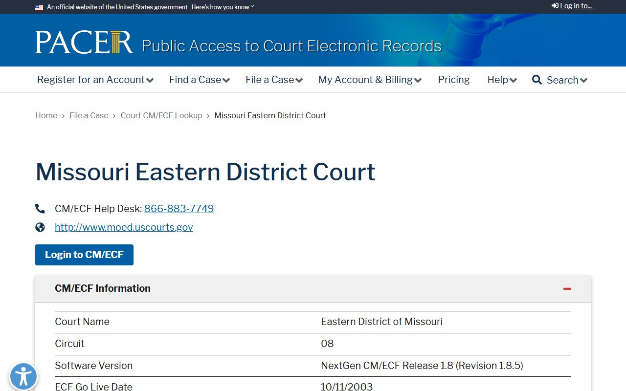Iron County inmate search federal court PACER fallback