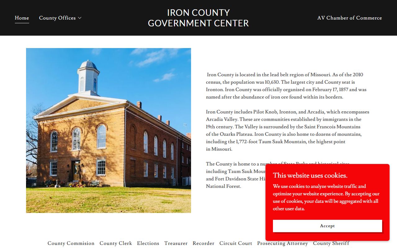 Iron County court records official county homepage context