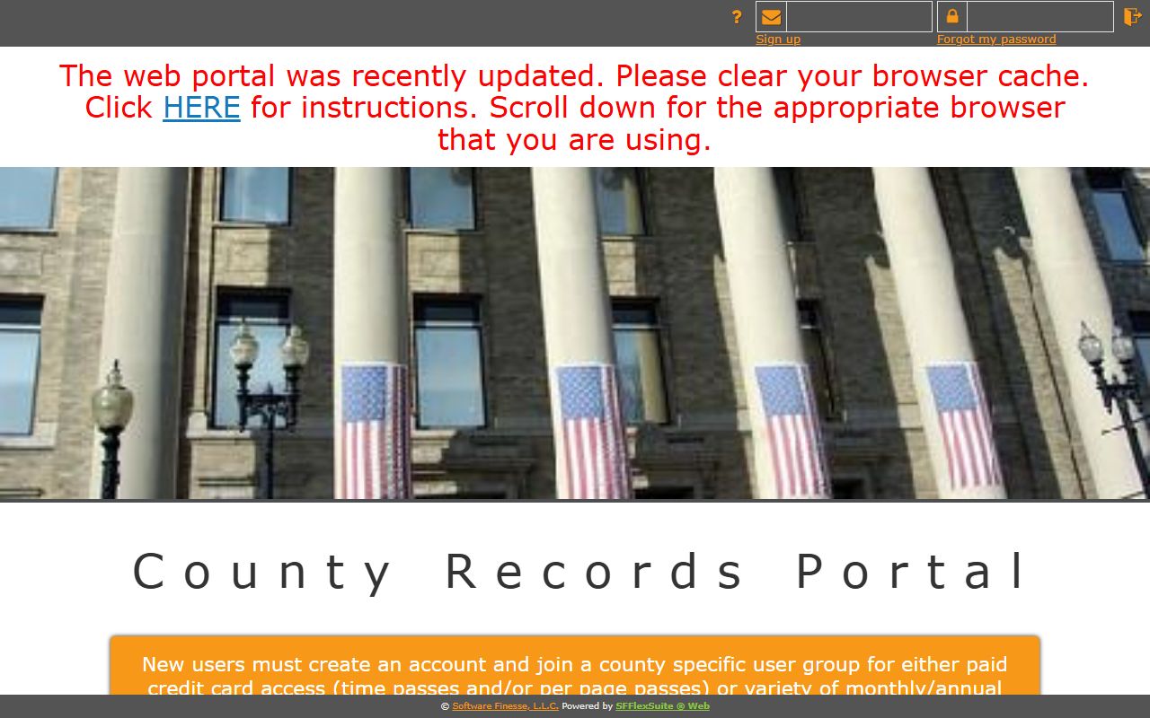 Iron County marriage records SFFlexSuite Recorder portal