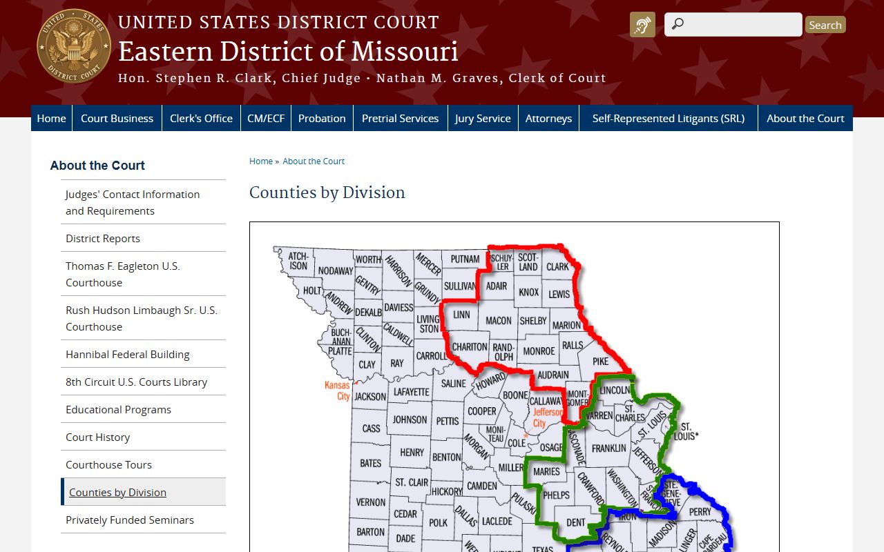 Iron County traffic court records Eastern District county division list